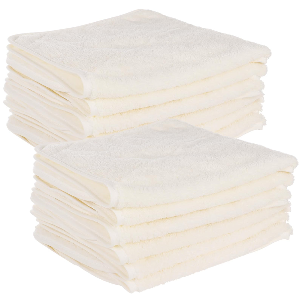 DIMEGON 12 toallas faciales en forma de U, suaves paños faciales de forro polar coral para salones de belleza, cuidado de la piel, centros de spa