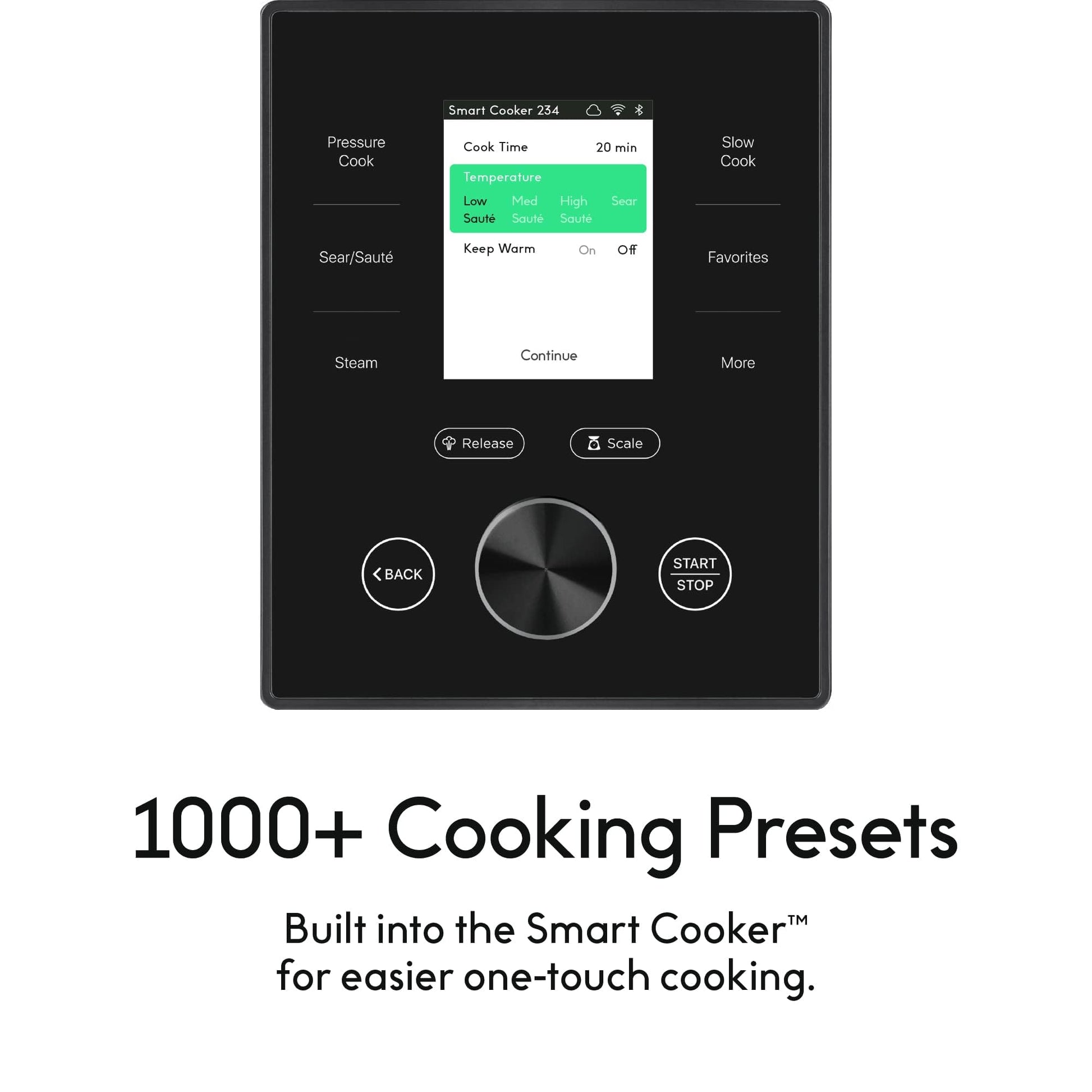 CHEF iQ La olla a presión más inteligente del mundo de CHEF iQ, se combina con la aplicación a través de WiFi para comidas en una báscula integrada instantánea y liberación automática de vapor, multifuncional