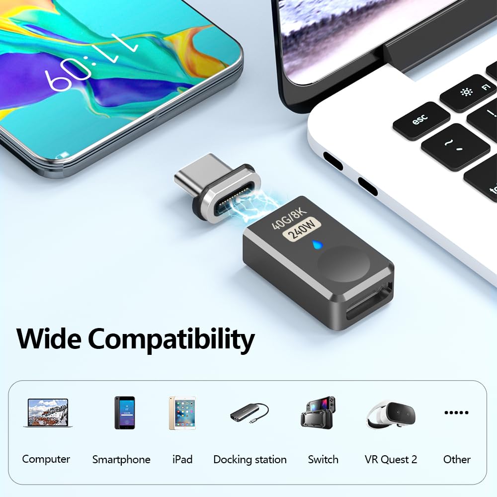 Adaptador Magnético USB C 240 W SHEEAST 8K 60 Hz para Dispositivos