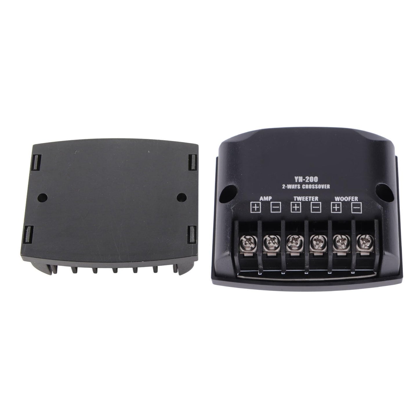 Divisor de frecuencia de altavoz de 2 vías, cruce de audio negro universal 12V 60W 2 piezas para automóvil