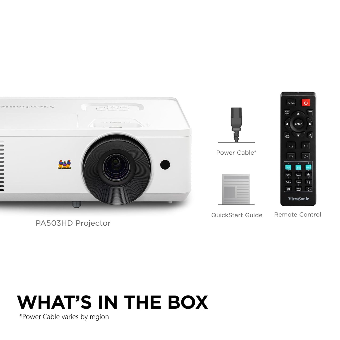 Proyector Viewsonic PA503HD Brillo Alto 4000 Lúmenes Zoom Óptico 1.1x Hogar y Oficina