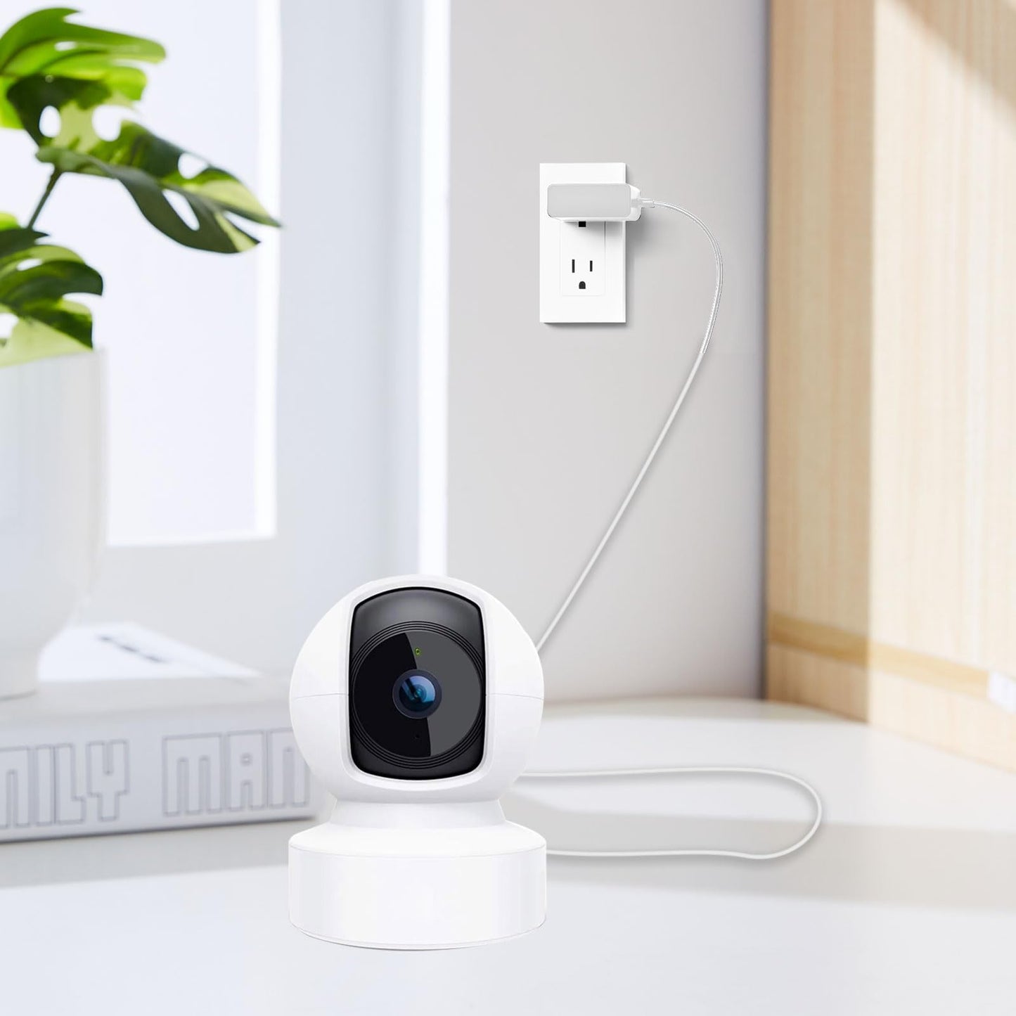 Cable de alimentación compatible con cámara de seguridad inteligente Kasa EC70 EC71 KC410s Pan/Tilt para TP-Link Tapo C100 C200 C310 TC60 TC70 Monitor de bebé y mascota Adaptador de CA de 9 V