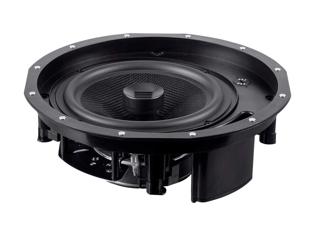 Mono Amber 2-Way Carbon Fiber Ceiling Speakers - 6.5 Inch with Magnetic Grille and Ribbon Tweeter (Pair)