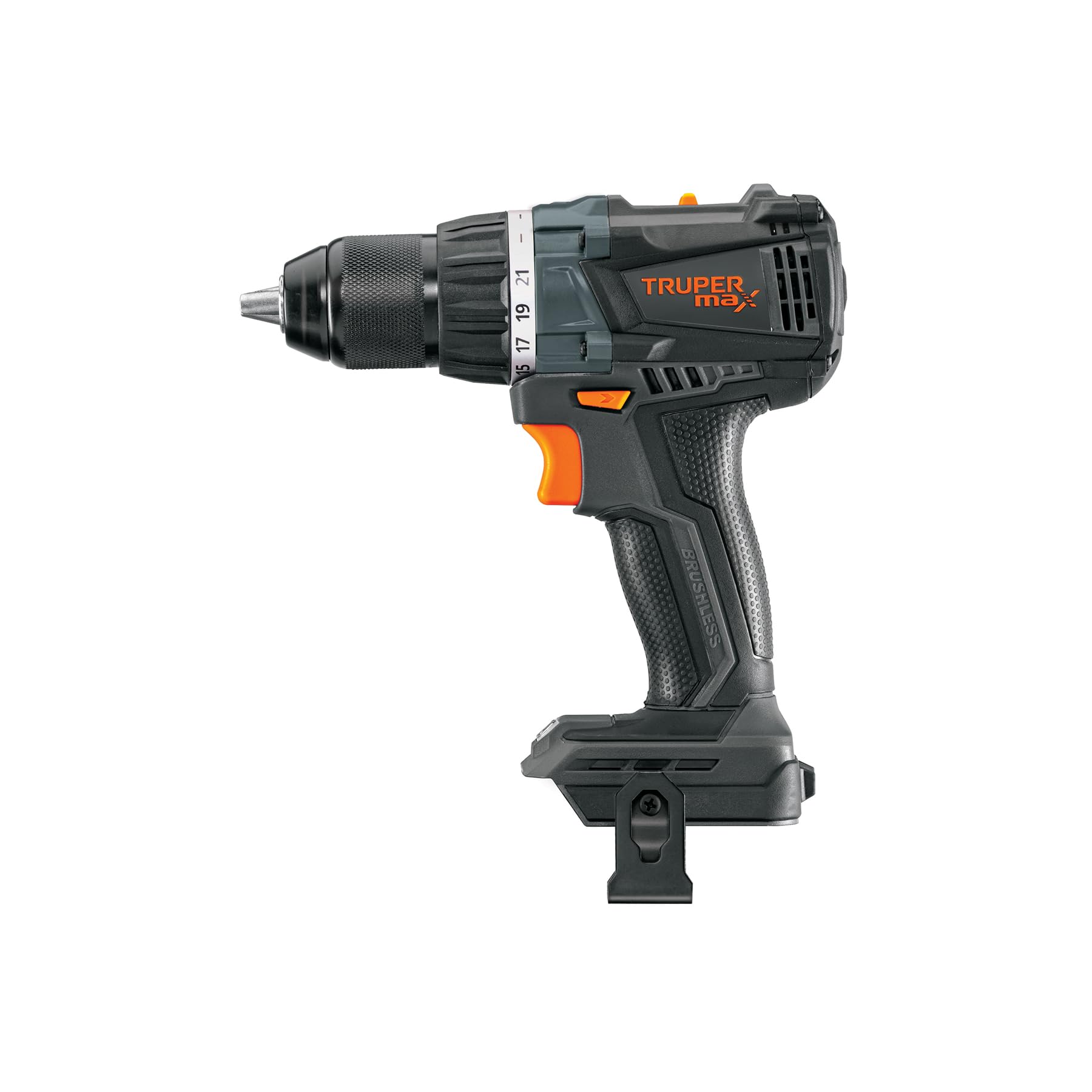 Truper Max MAX-20TS, Taladro inalámbrico 1/2", motor libre de carbones (brushless), sin accesorios