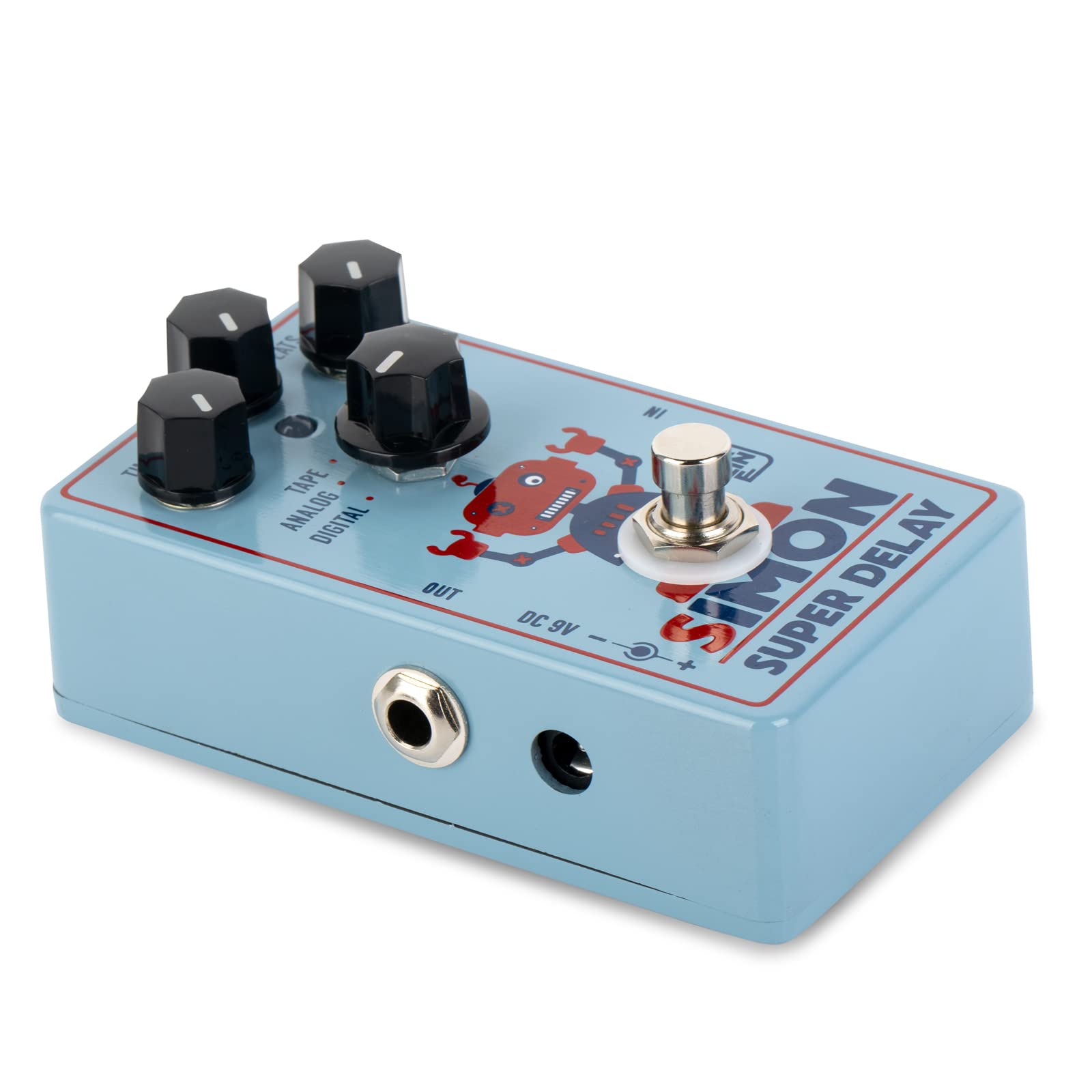 Caline CP-513 Simon Super Delay Pedal de efecto guitarra con opciones digitales, analógicas y de cinta