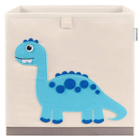 CLCROBD - Contenedores plegables de almacenamiento de cubos de animales, caja de juguetes de tela, pecho/organizador para niños de 13 pulgadas (dinosaurio)