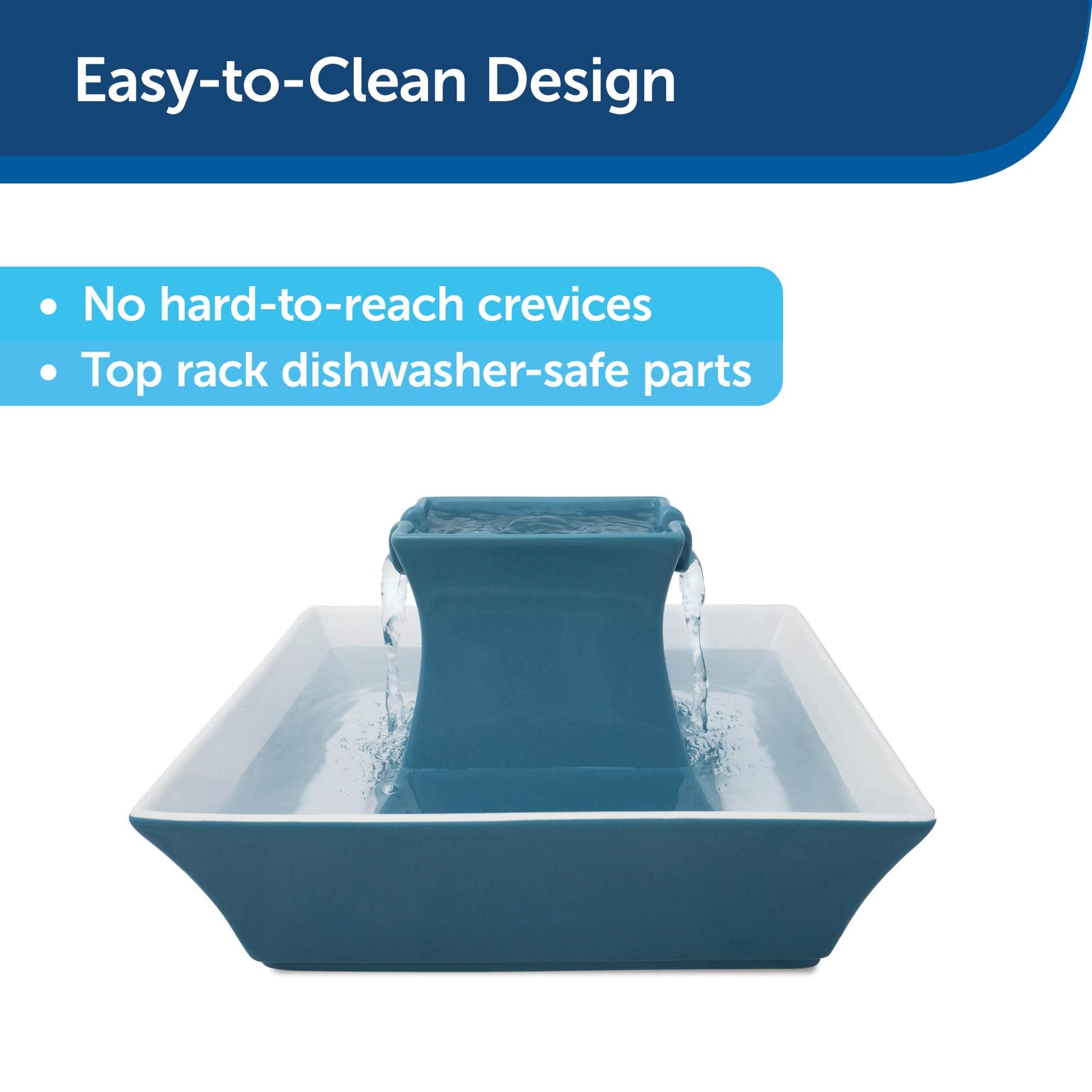 Fuente para Mascotas PetSafe Drinkwell Pagoda Azul con Múltiples Ángulos para Beber y Filtros Incluidos para Perros