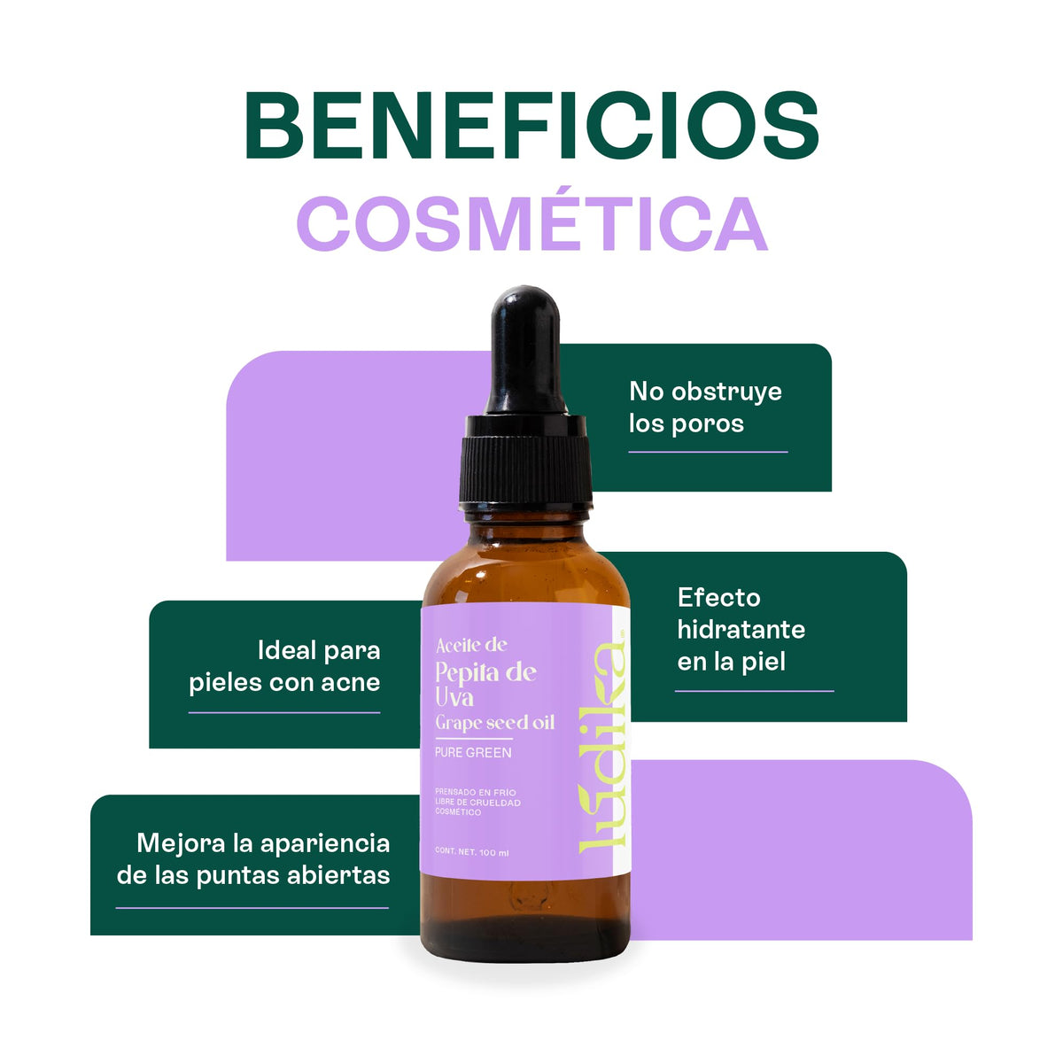 HEBBE | Aceite De Pepita De Uva 100 Ml | Antiedad Nutritivo Y Revitalizante | Rico En Antioxidantes | Ligero Y Ligeramente Astringente | Excelente Para Masajes