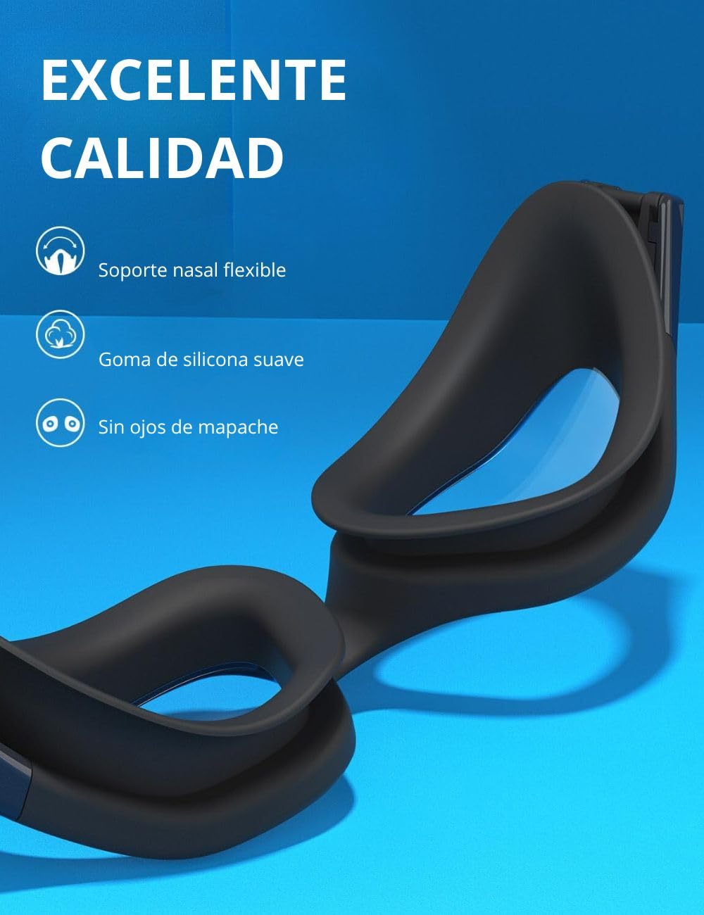Hirola Goggles de Natación Polarizadas, Gafas Anti Empañamiento Profesionales para Adultos, Hombres y Mujeres (Negro)