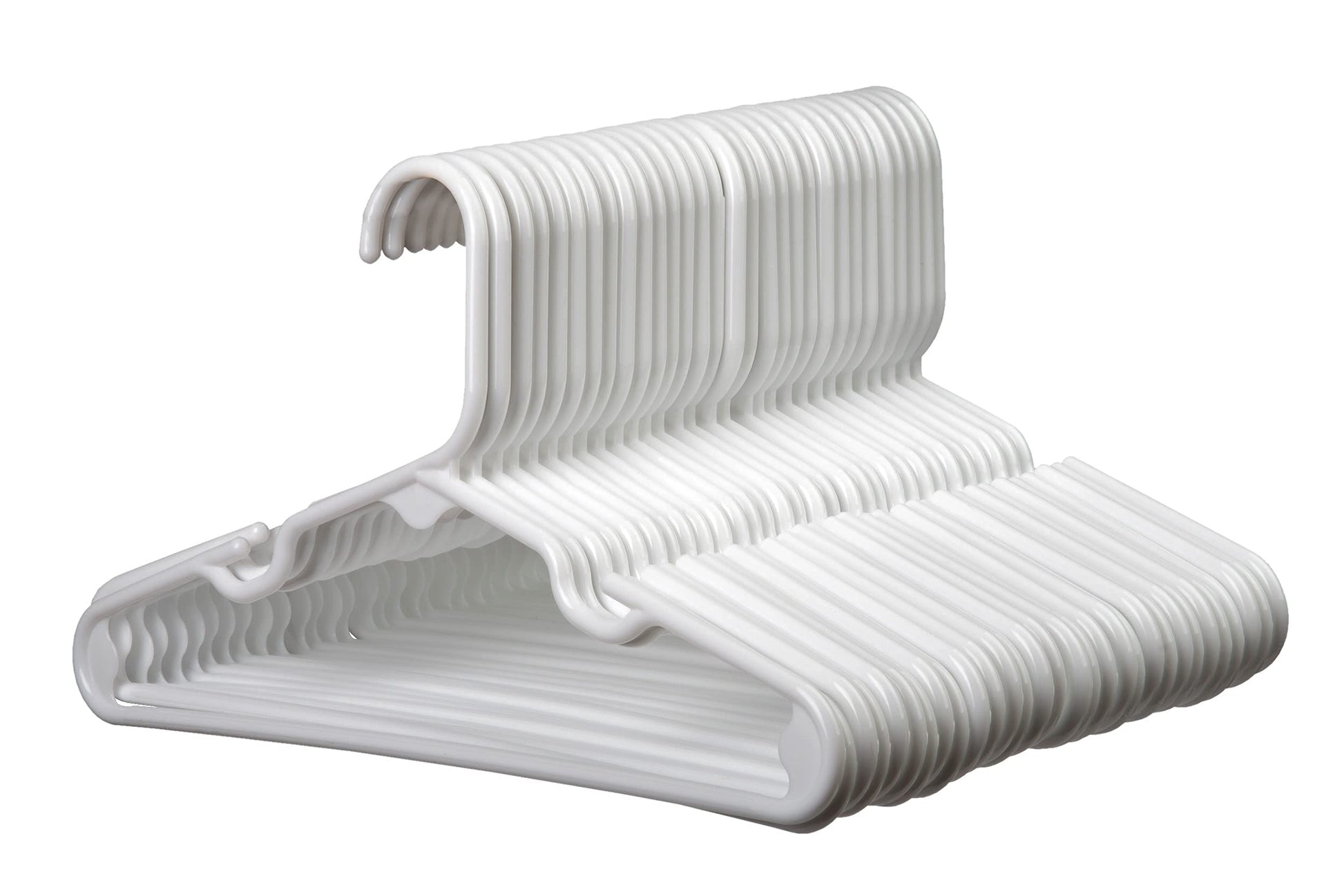 1InTheHome - Juego de 30 perchas blancas para bebés, niños pequeños, niños (paquete de 30)