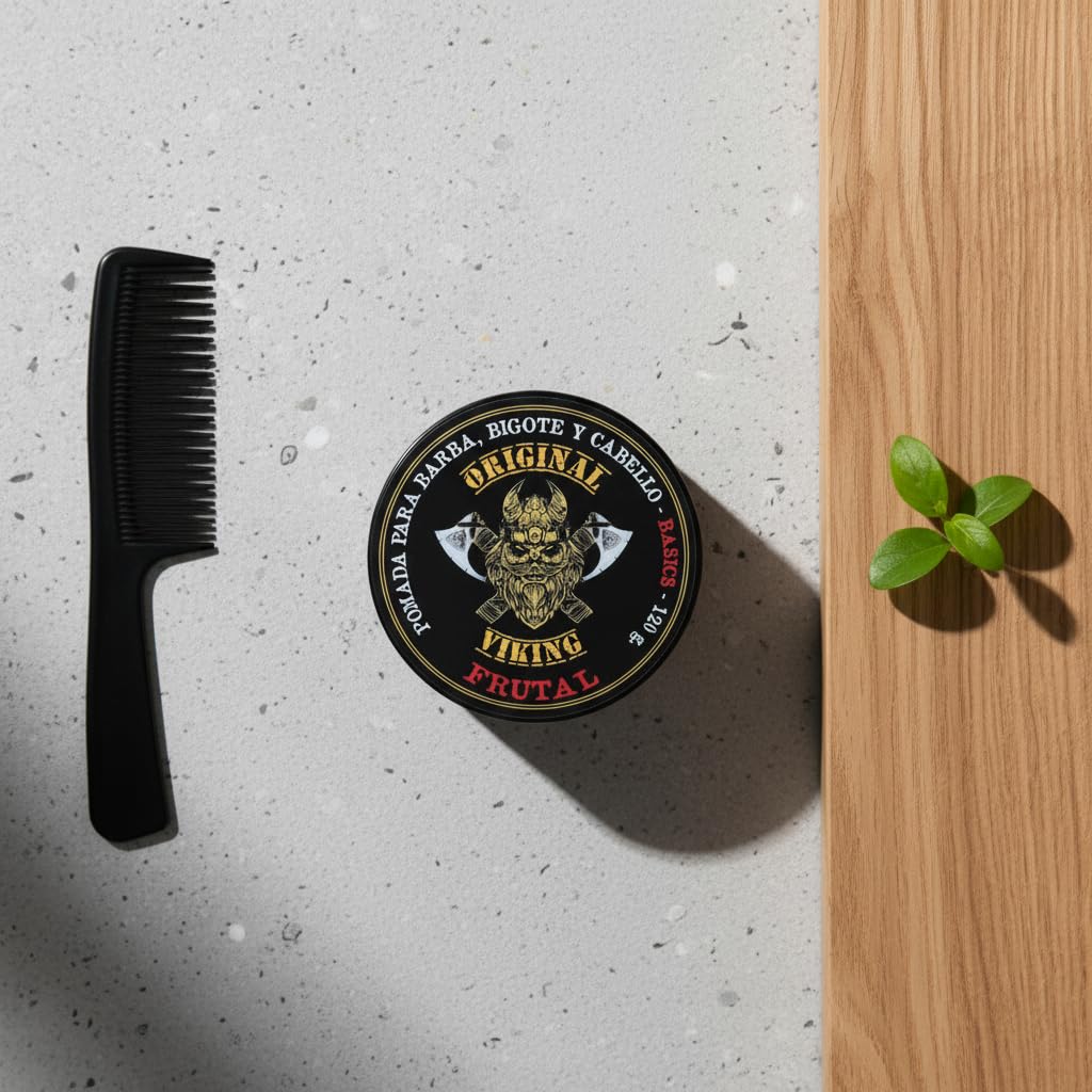 ORIGINAL VIKING Pomada Frutos Rojos 2 Pack – Pomada para Cabello Hombre Fijación Media con Aroma a Frutos Rojos | Modelado Preciso y Duradero | Para Cabello y Barba | Vegano, Sin Parabenos, Base Agua | 2 x 120g (240g)