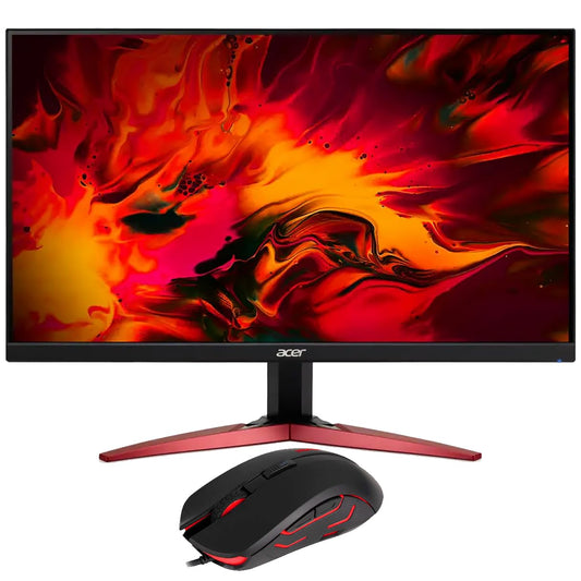 acer Monitor Gamer 23.8 Pulgadas Nitro KG241Y M3biip 1Ms 165Hz Full HD Panel IPS LED HDMI FREESYNC + Mouse DXT LED 5 Botones 100V/240V