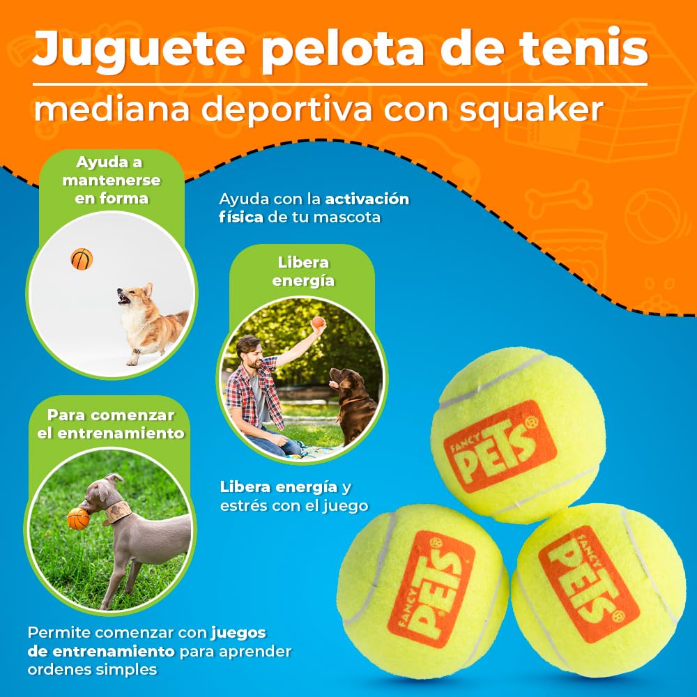 Juguete Pelota Fancy Pets Bicolor con Squeaker para Perro