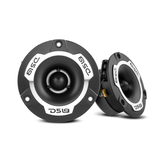 DS18 PRO-TWX1 Super Tweeter en plata – 1 pulgadas, marco de aluminio y diafragma, 240 W Max, 4 ohmios, crossover incorporado, los tweeters PRO son los mejores en el mercado de audio y voceteo Pro (par) – Plata altavoces coche vias coches pulgadas puerta e