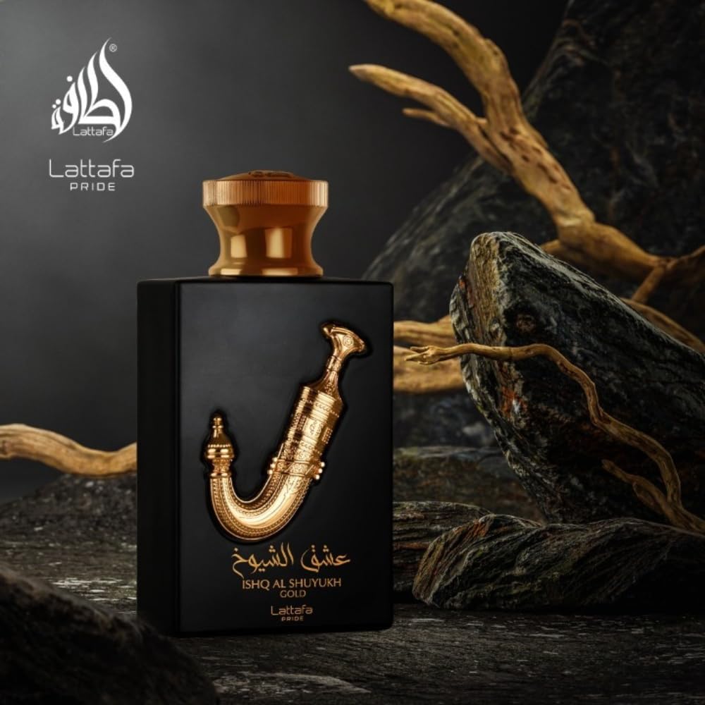 Lattafa Perfumes Ishq Al Shuyukh Gold for Unisex Eau de Parfum Spray, 3.4 Ounce