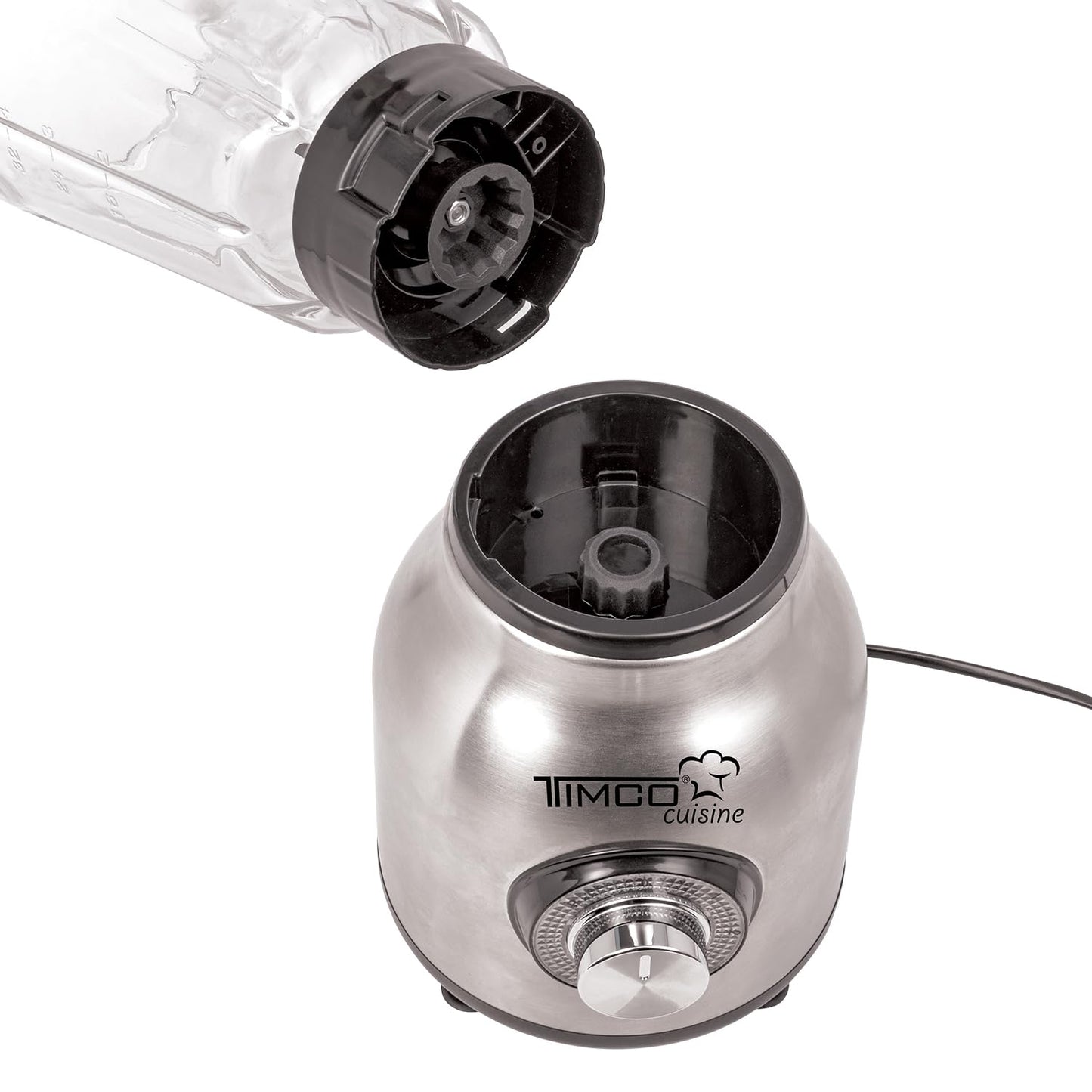 Licuadora Vaso de Vidrio 1.5 litros Inoxidable Timco LICX921