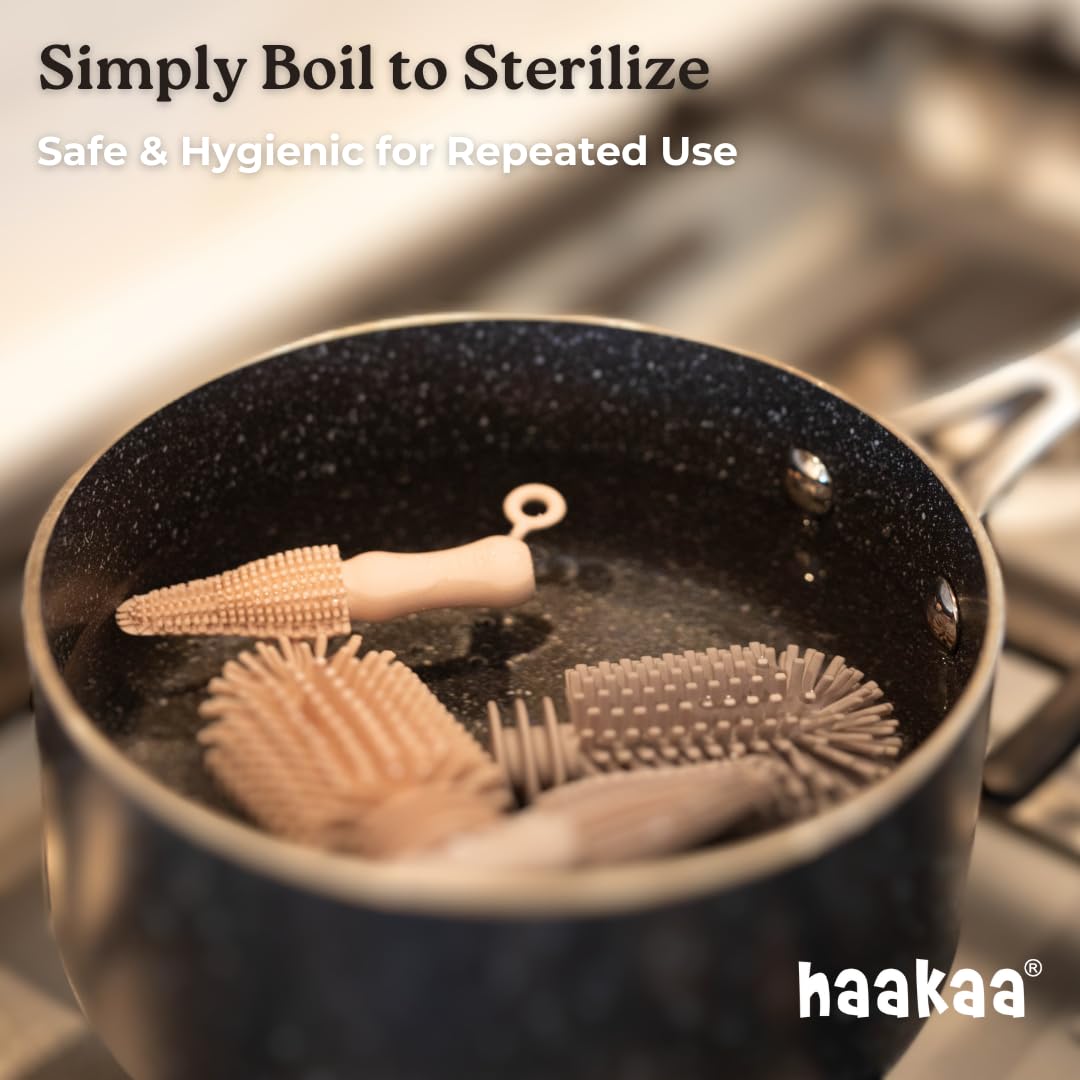 Haakaa cepillo para polvo de limpieza de silicona de grado alimenticio de