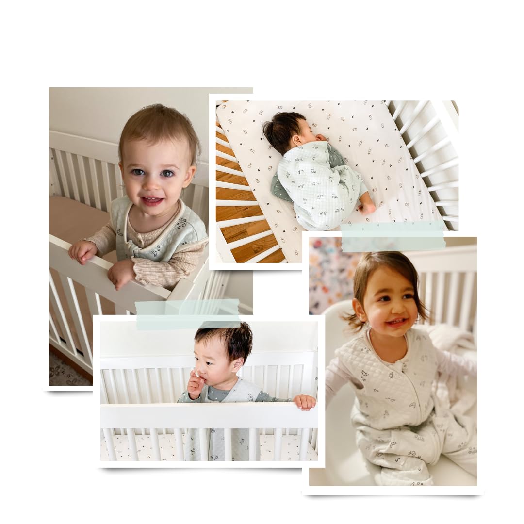 Saco de dormir para niños Tealbee Dreamsuit con pies – Saco de dormir con patas para caminar, hecho de rayón de bambú, TOG 0.8 de verano, cremallera de 2 vías, 2T-3T - Croissant
