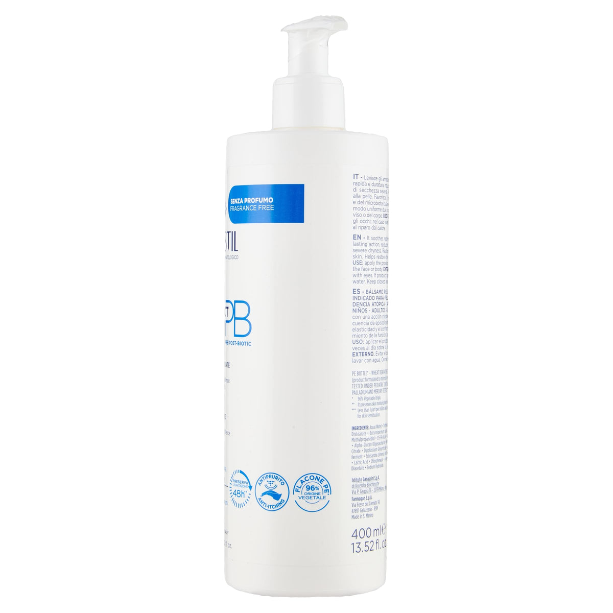 Rilastil Xerolact PB - Bálsamo Hidratante Anti-Irritaciones para Pieles Secas, Frágiles y Atópicas, 400 Mililitros