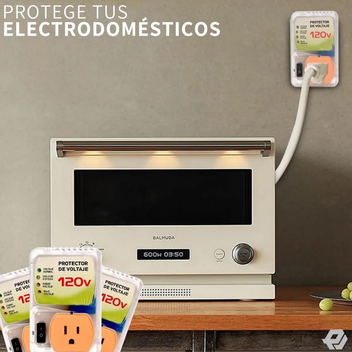 Protector De Voltaje EMYM Armoni 2000VA Alta Potencia 120V con Indicador LED para Electrodomésticos y Equipos Electrónicos