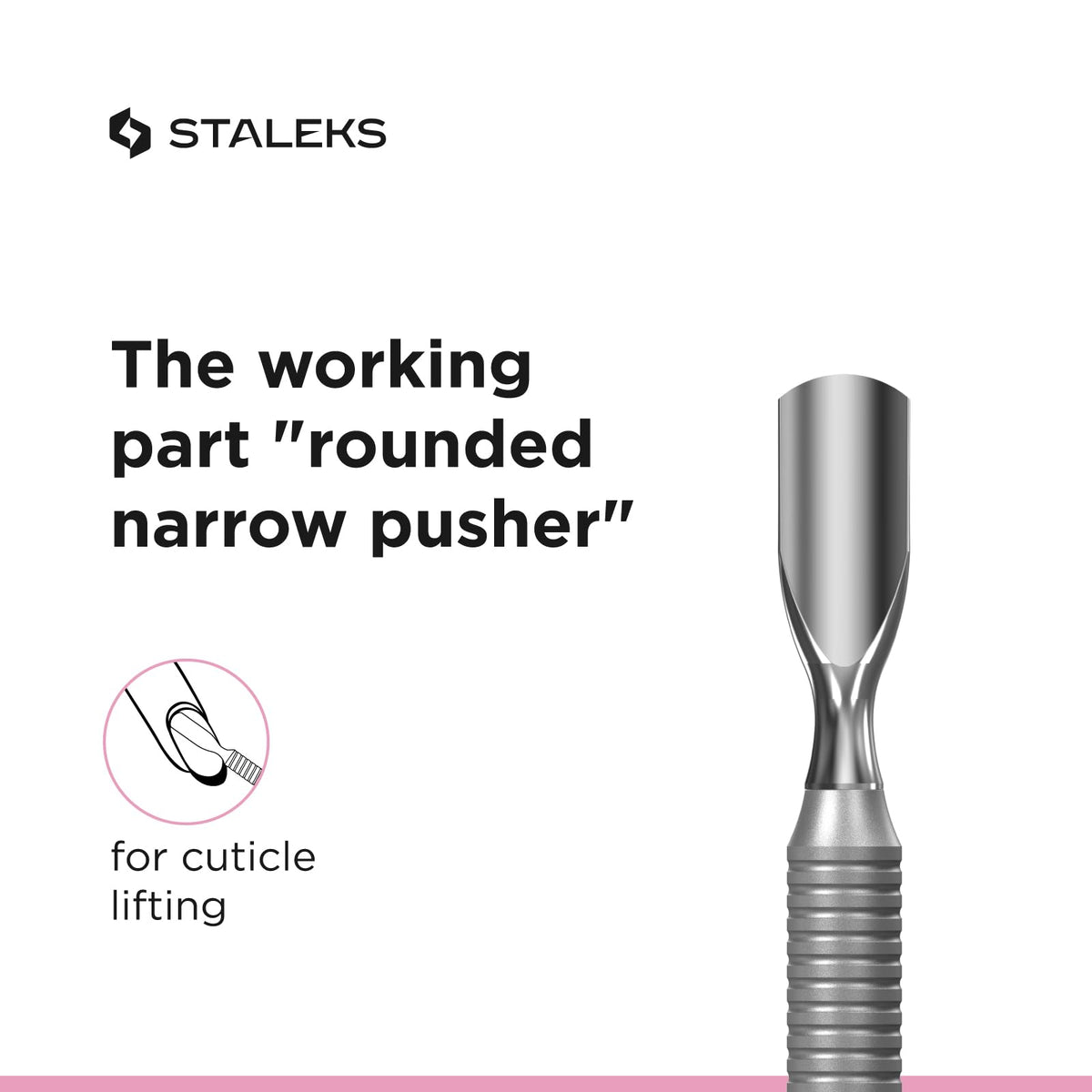 STALEKS PRO Empujador de cutículas Classic 30 Type 2, herramienta de manicura PBC-30/2