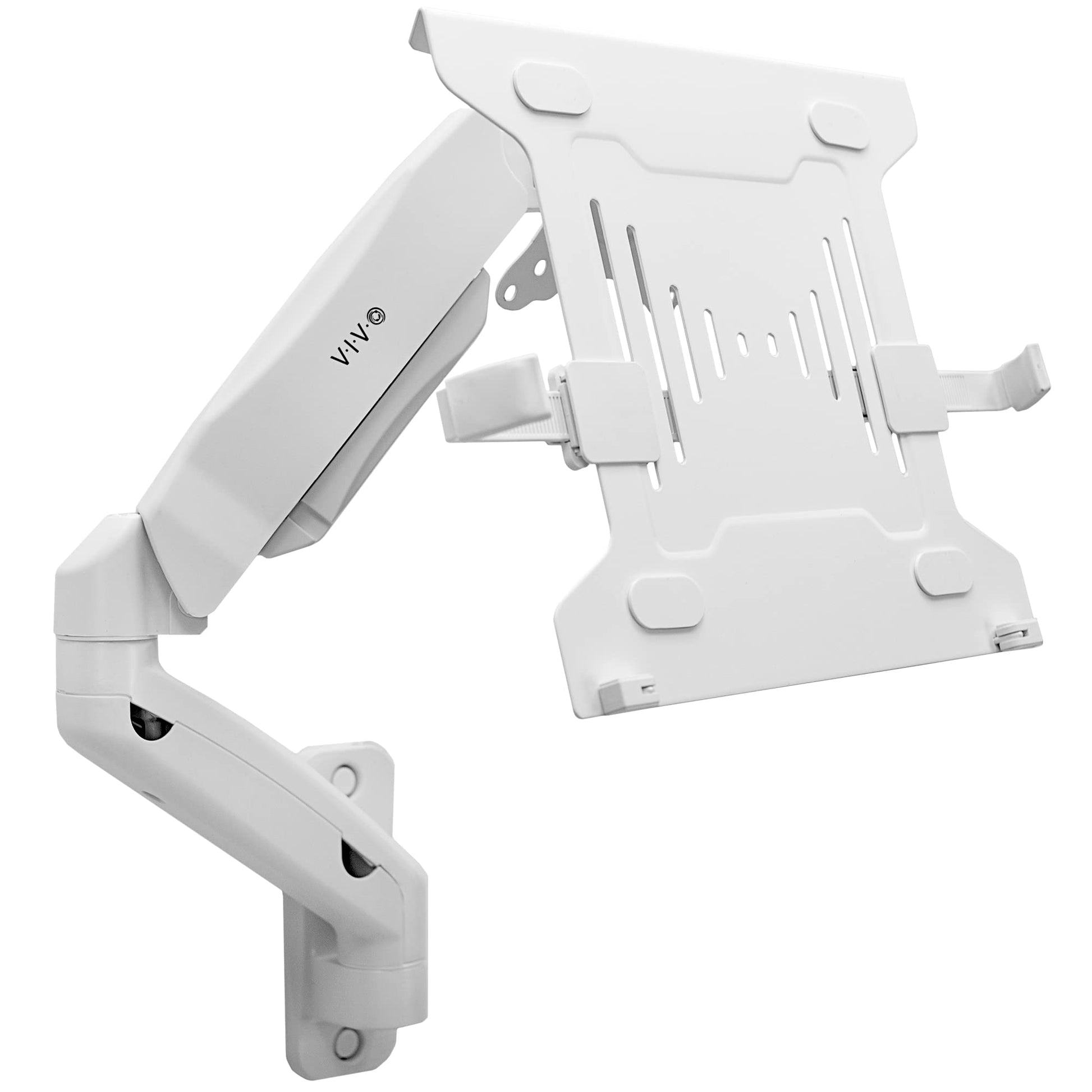 Soporte de Pared para Portátil Vivo Blanco con Brazo Neumático Ajustable