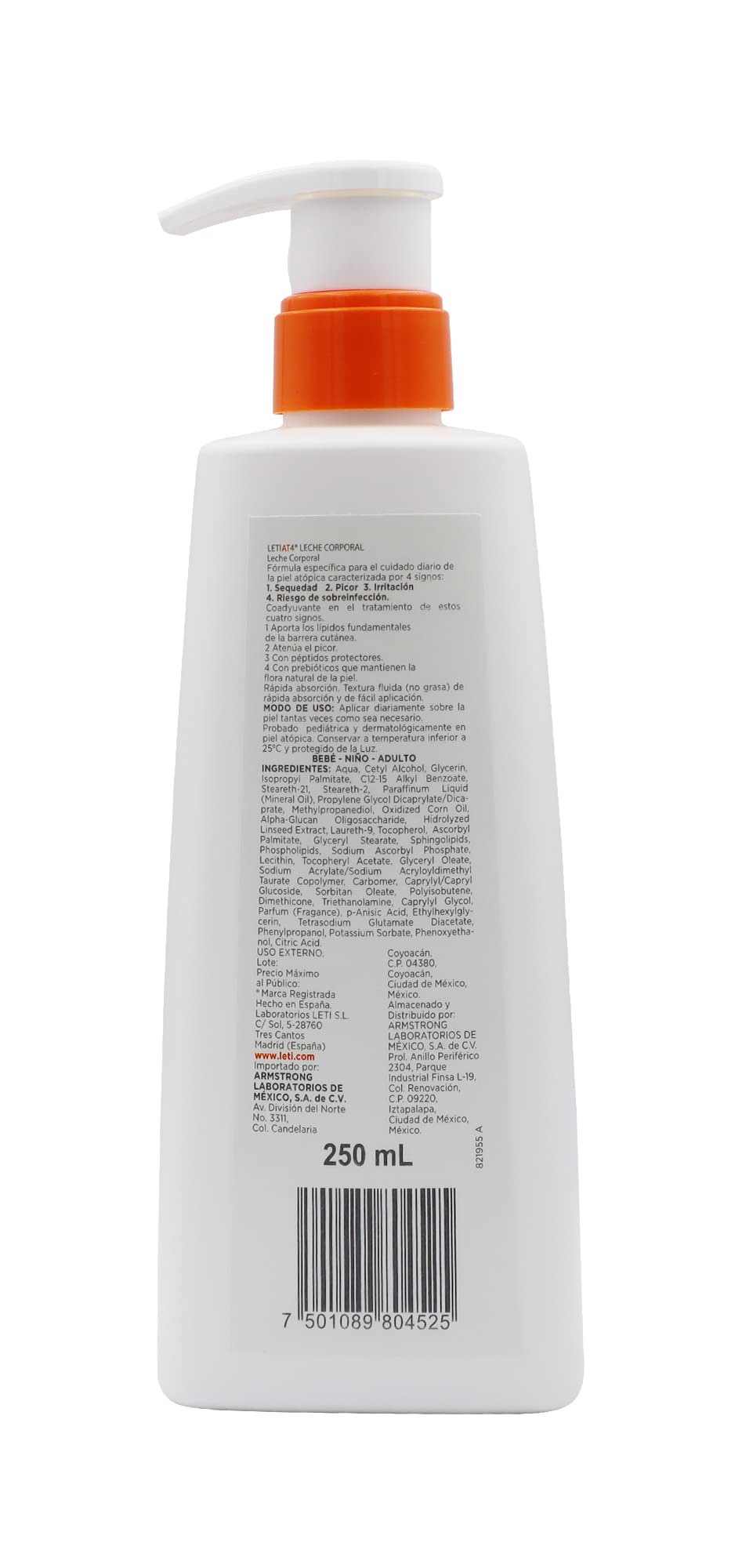 Leti At4 Leche Corporal, 250 ml