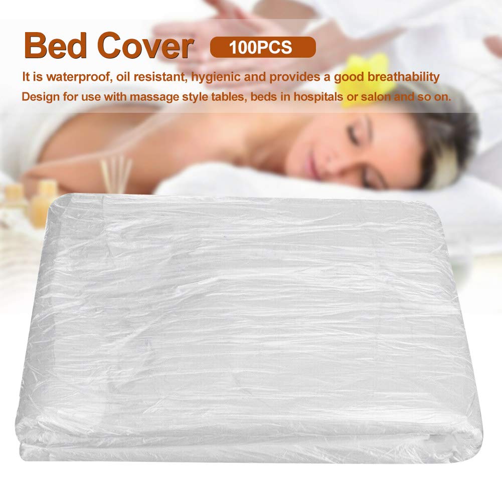 Sábanas Desechables para Mesa de Masaje Blanca Portátiles para Salón Spa Hotel Viajes 90x180 cm