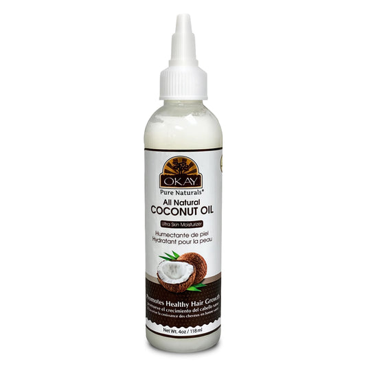 Okay 100% Pure Coconut Oil for Hair & Skin, 4 oz