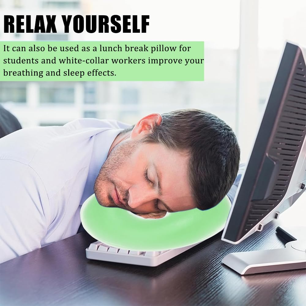 Almohada de Silicona OULIGET Verde para Masaje Facial y Cuidado de la Piel