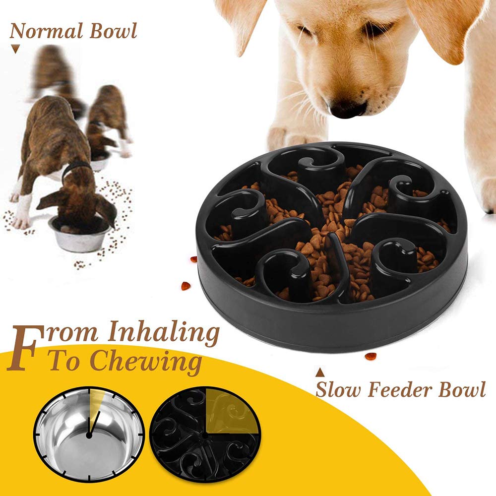 Tazón Interactivo para Perro Antideslizante No Tóxico con Fuente de Agua para Comida Lenta