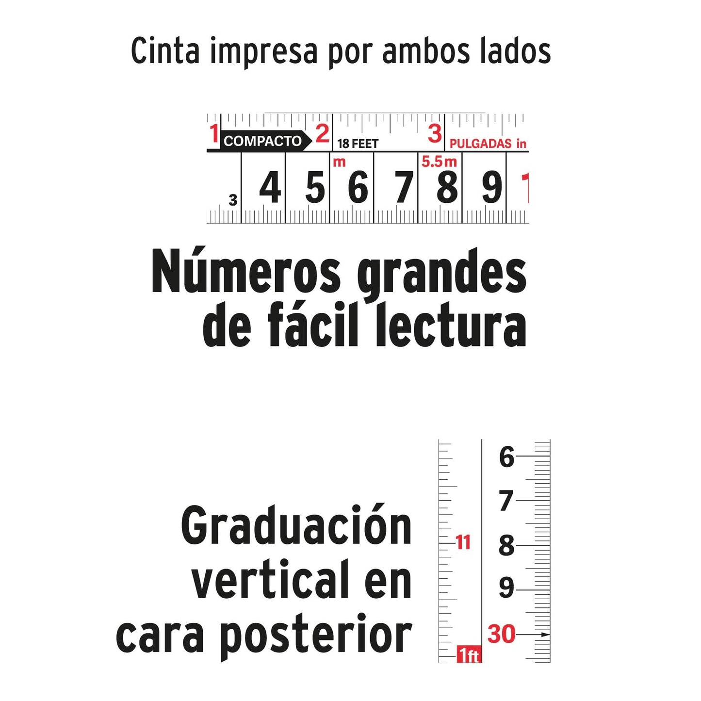 Flexómetro Compacto Truper Naranja 8 m Cinta 25 mm contra Impactos