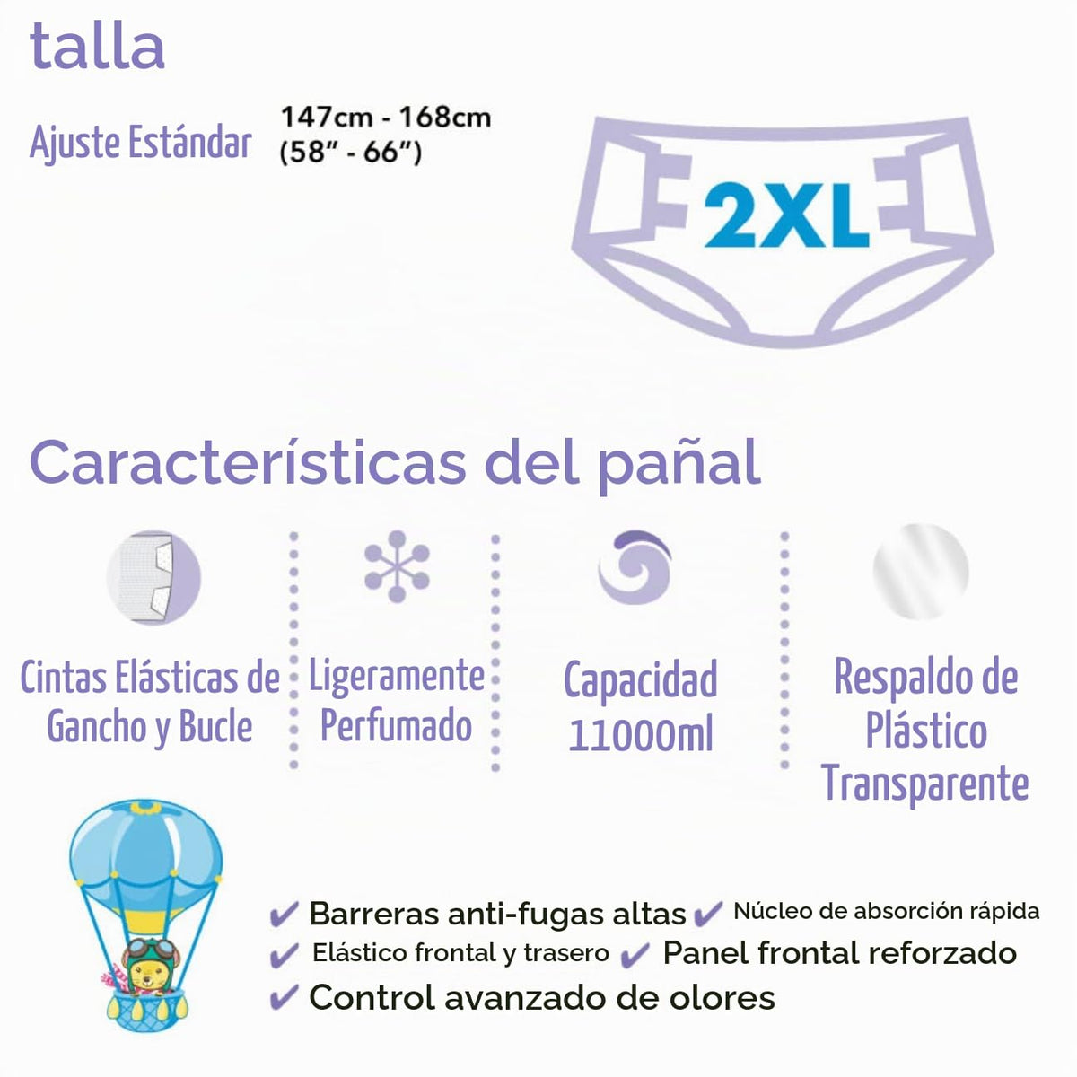 Rearz - Daydreamer MEGA - Pañales para adultos (paquete de 12) medianos