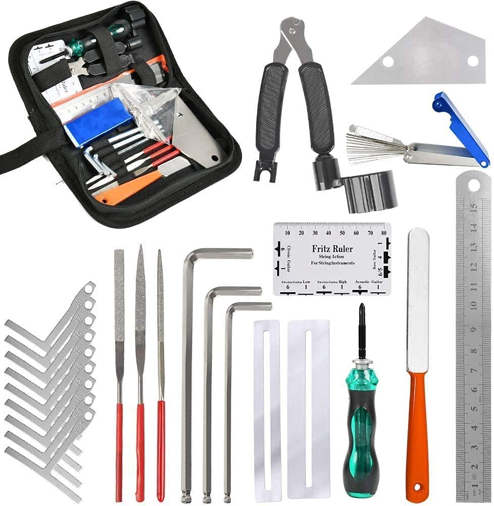 Kit de Mantenimiento TIMESETL Negro con Juego de Llaves Hexagonales para Guitarra