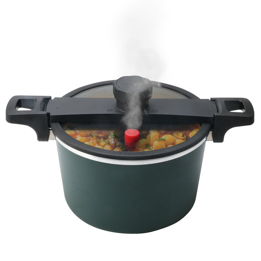 Olla de Presión MasterChef Hukën Express Plus Plata Alta Durabilidad 5L Anti-Adherente
