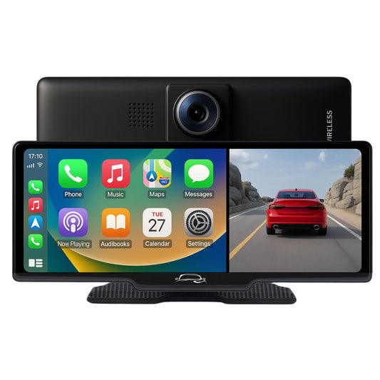 Pantalla IPS DriveView FlexScreen Pro 2025 Negro Visualización 10.3 Pulgadas 4K CarPlay Android Auto Cámara Tablero Inalámbrica
