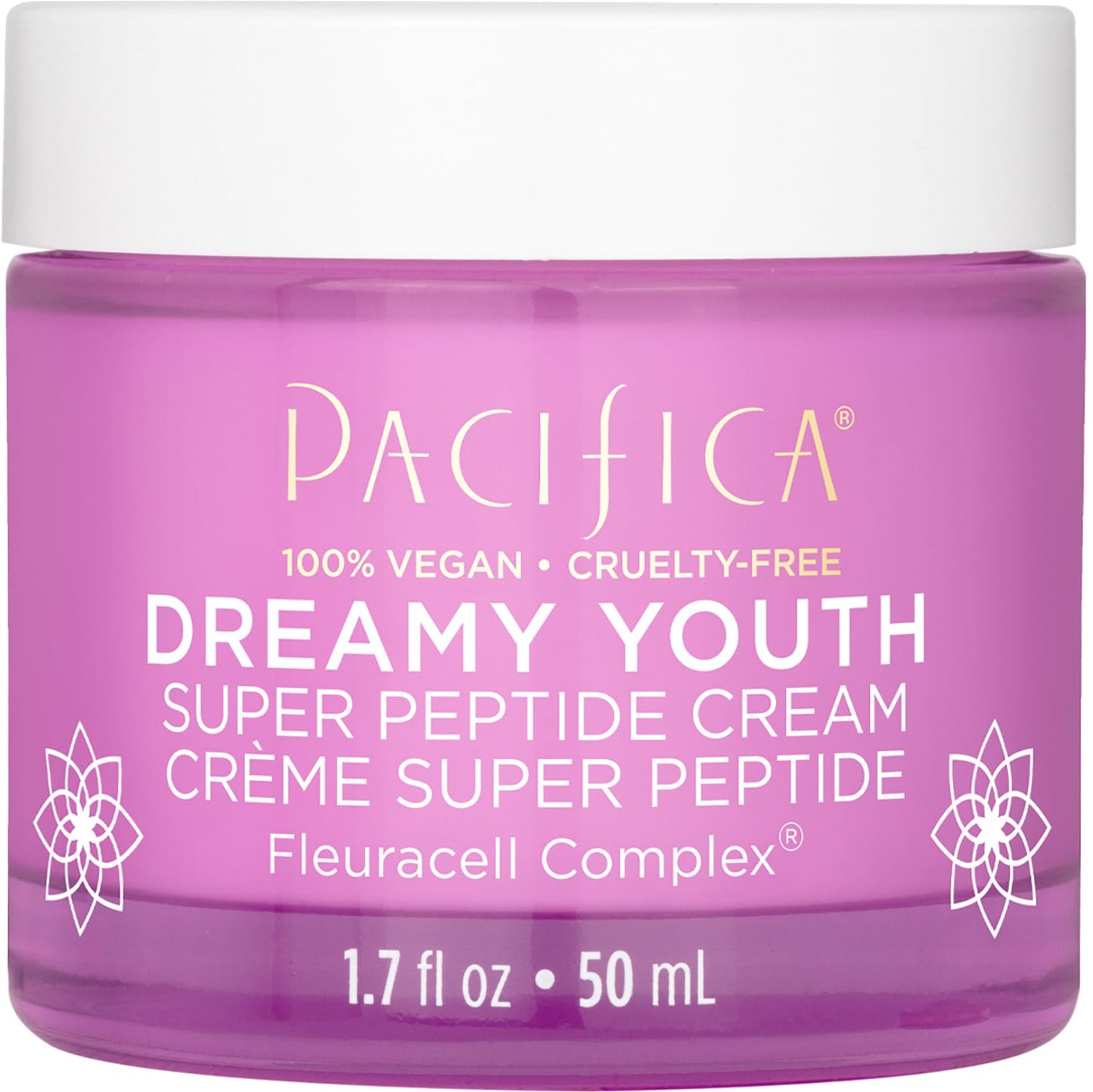 Crema Facial Hidratante Pacifica Beauty Dreamy Youth Super Peptide para Todo Tipo de Piel Envejecida Vegano y Libre de Crueldad