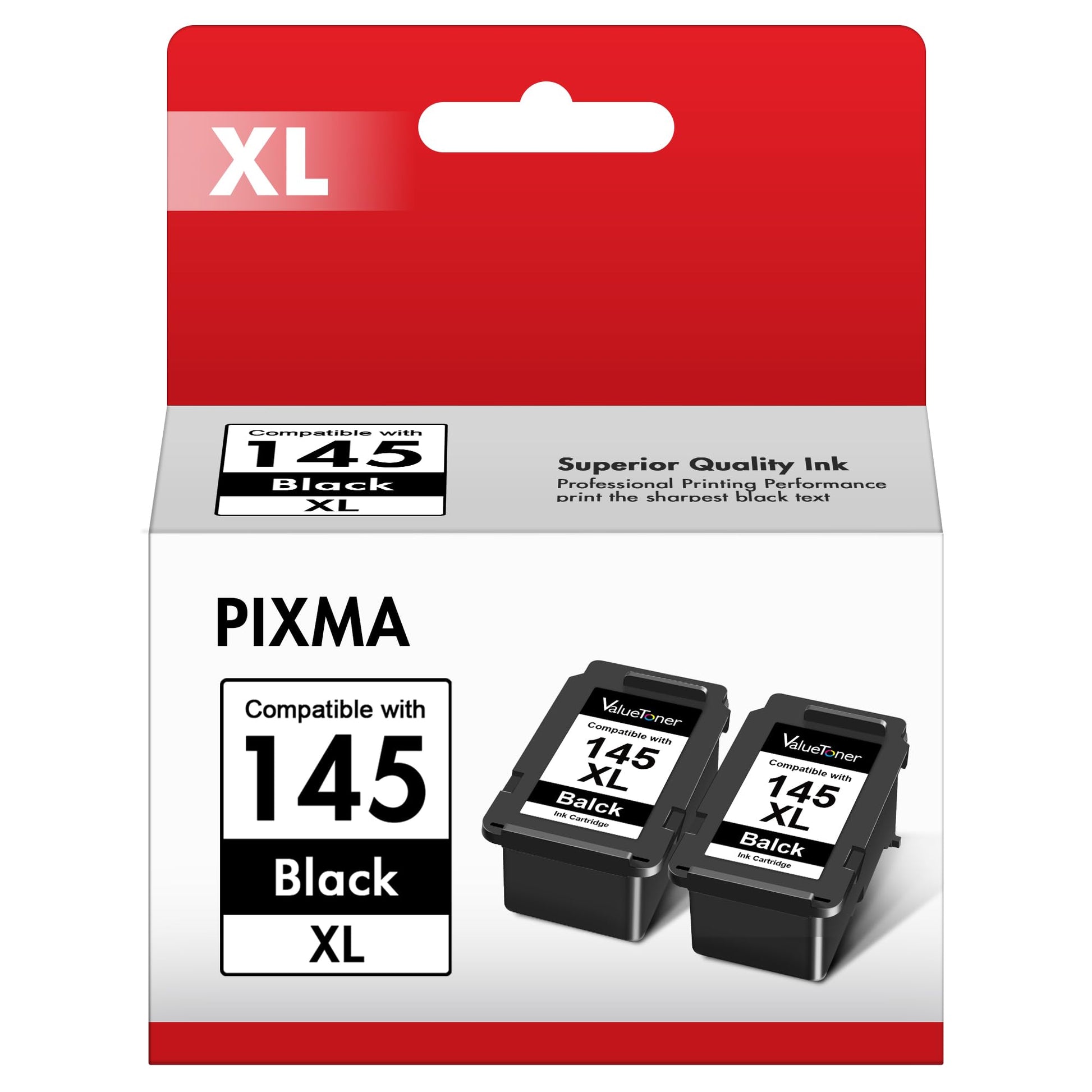 Cartucho de Tinta Valuetoner Negro Remanufacturado Compatible con Canon Pixma TS3110 MG2410 MG2510 MG3010 MG2910 IP2810