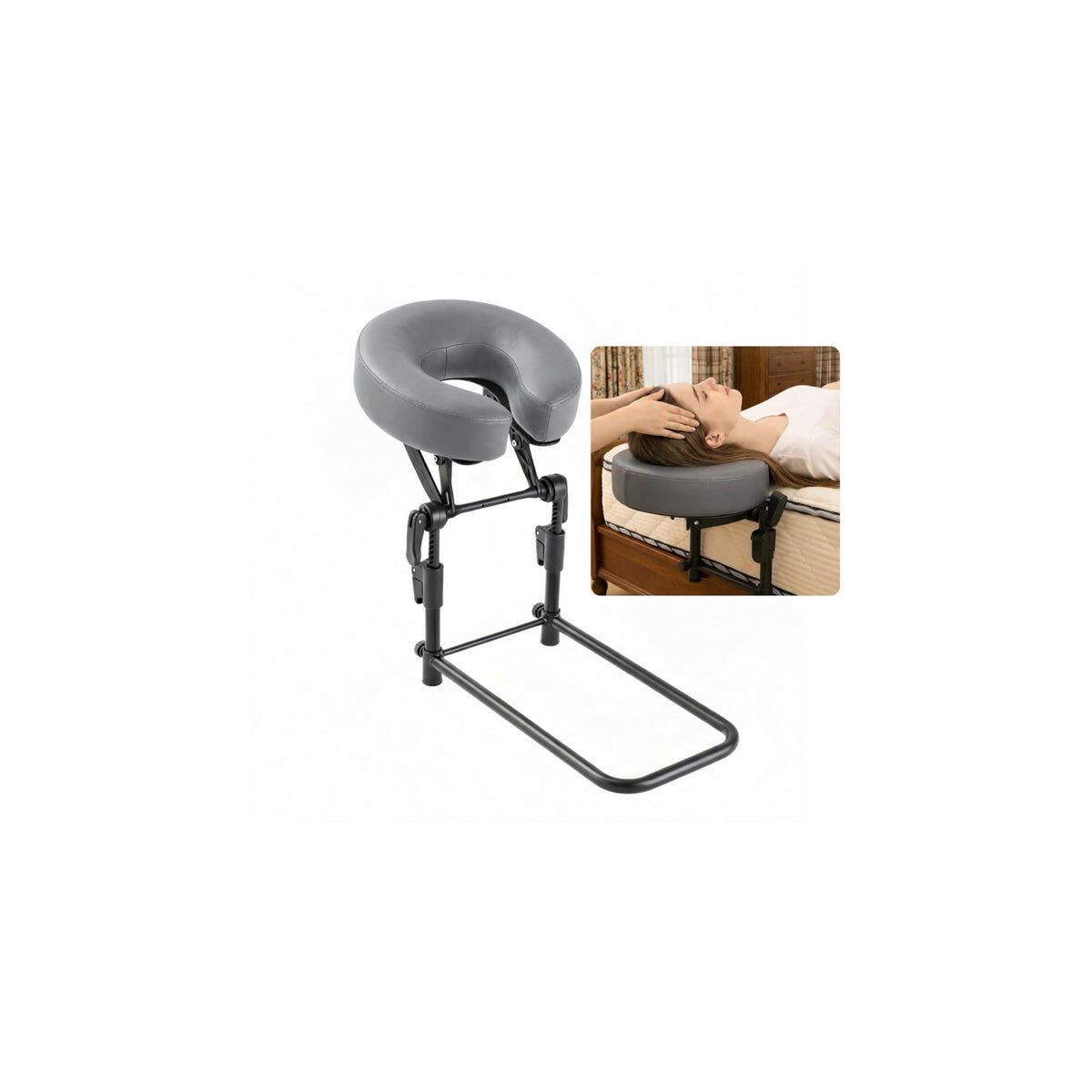 Reposacabezas de Masaje MAOSEMSI Viscoelástica, Altura Ajustable y Funda Lavable para Mayor Comodidad