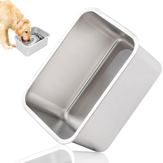 HZAKXIN - tazón de agua extragrande de 3 galones para perros grandes, tazón de agua para perros grandes, tazón de agua de acero inoxidable de alta capacidad y tazón de comida grande, raza de perros XL para interiores y exteriores (M (1.5 galones)