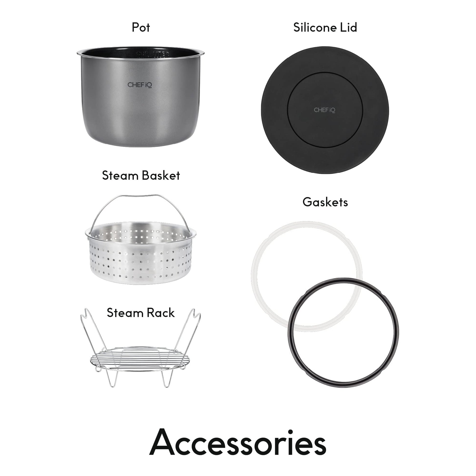 CHEF iQ La olla a presión más inteligente del mundo de CHEF iQ, se combina con la aplicación a través de WiFi para comidas en una báscula integrada instantánea y liberación automática de vapor, multifuncional