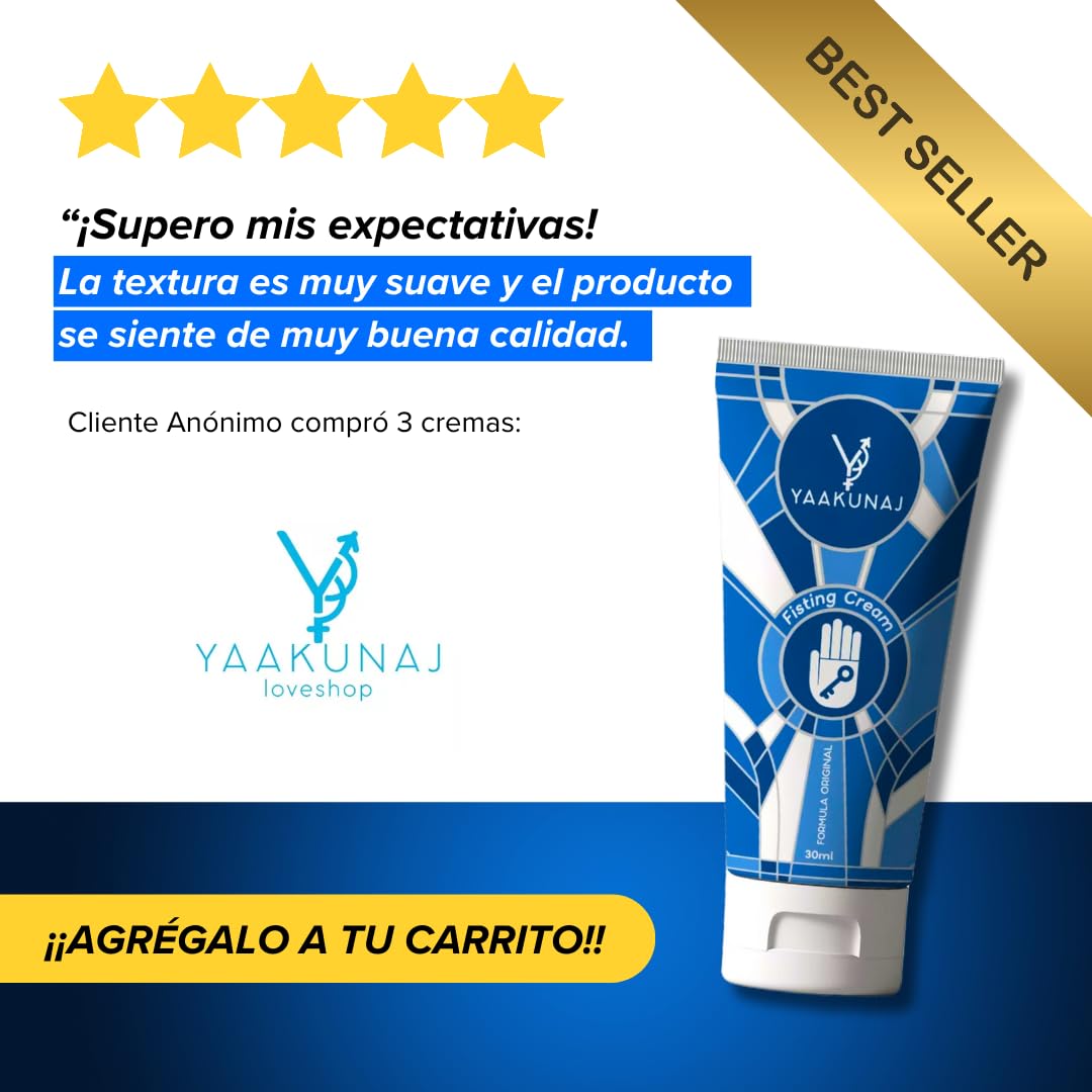 Crema Fisting YAAKUNAJ LOVESHOP Sin Dolor 30ml