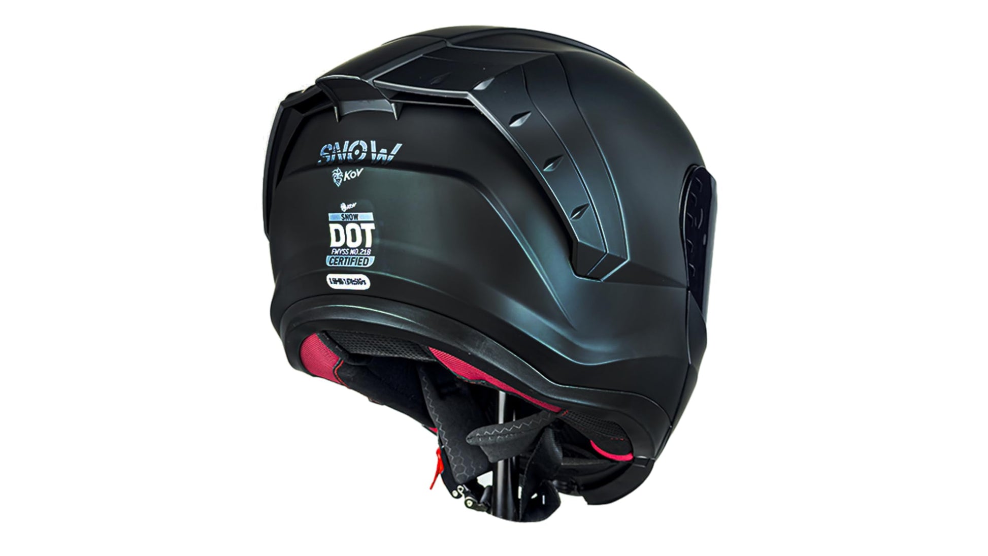 KOV Casco Snow Negro Mate ABATIBLE para Moto Certificado Dot (XXL)