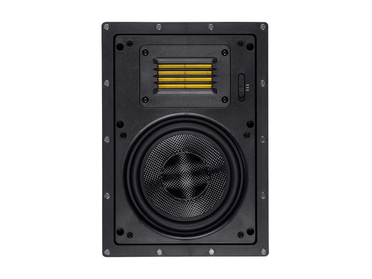 Mono 2-Way Carbon Fiber In-Wall Speakers - 6.5 Inch (Pair) with Magnetic Grille and Ribbon Tweeter - Amber Series