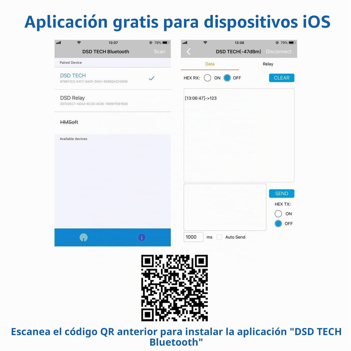 Módulo Bluetooth 5.0 BLE DSD TECH HM-19 con Chip CC2640R2F para Arduino y DIY