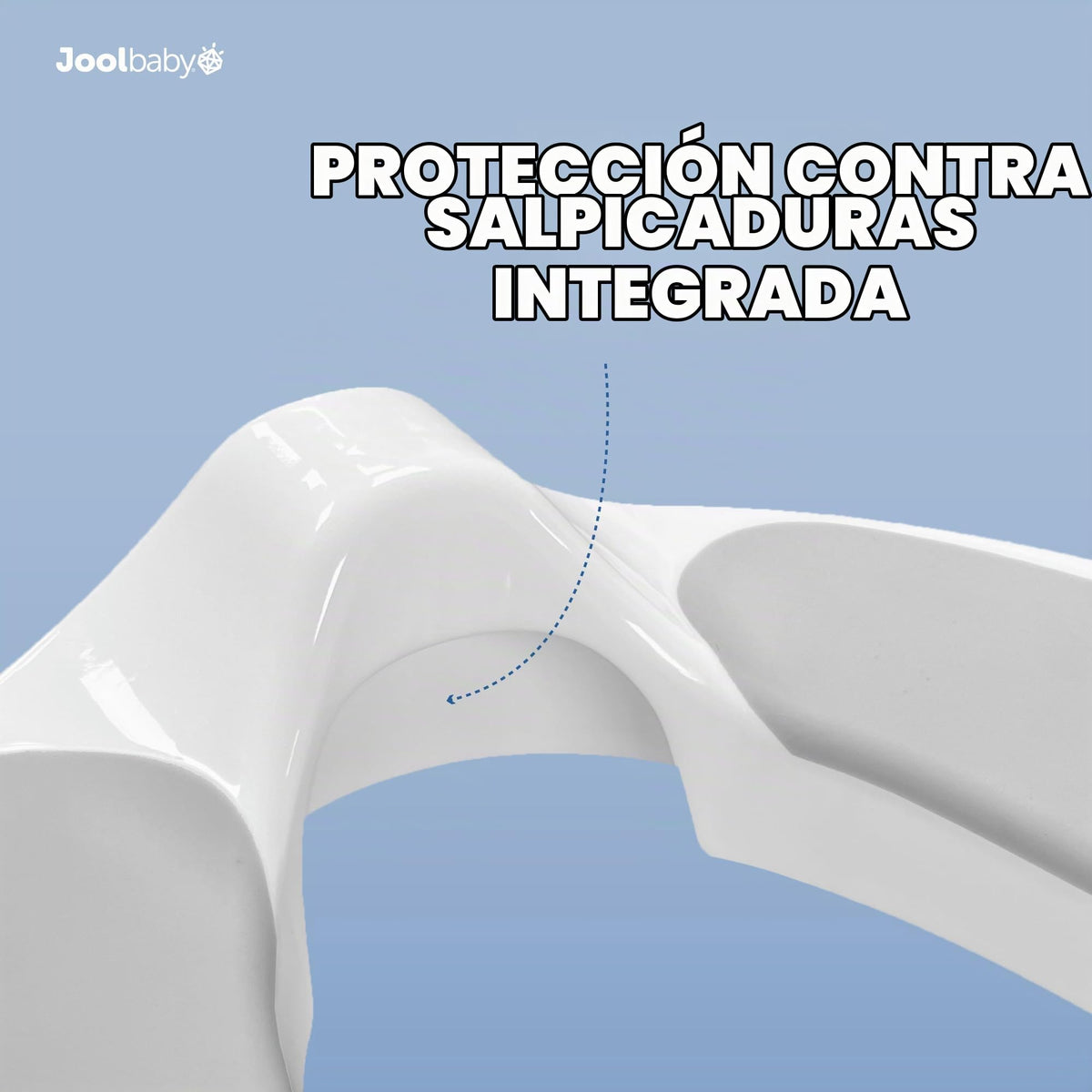 Jool - Asiento de entrenamiento para bebé para niños y niñas con asas, se adapta a inodoros redondos y ovalados, antideslizante con protector contra salpicaduras, incluye gancho de almacenamiento