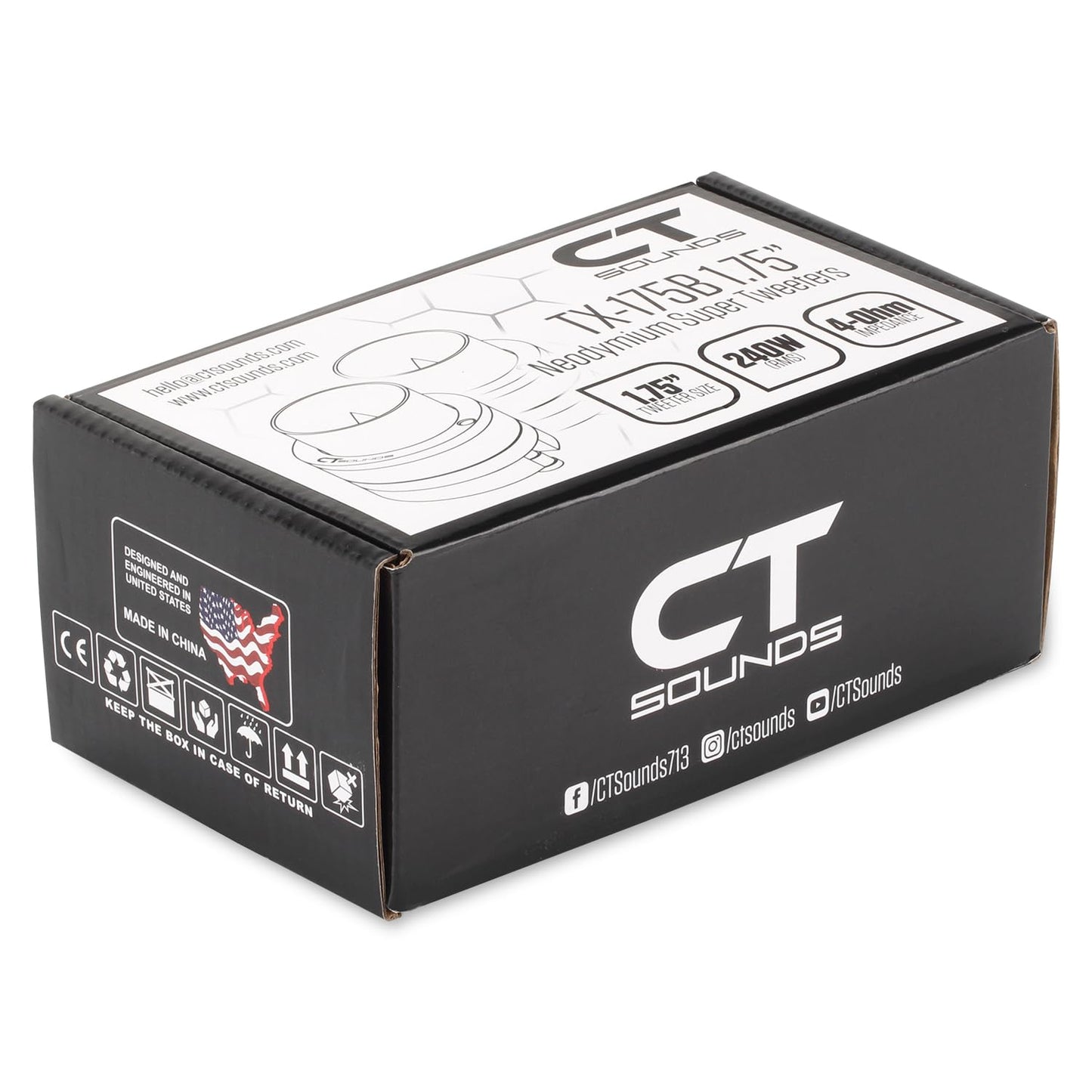 CT Sounds TX-175B Super Tweeters de neodimio de 1.75" 480 W, par