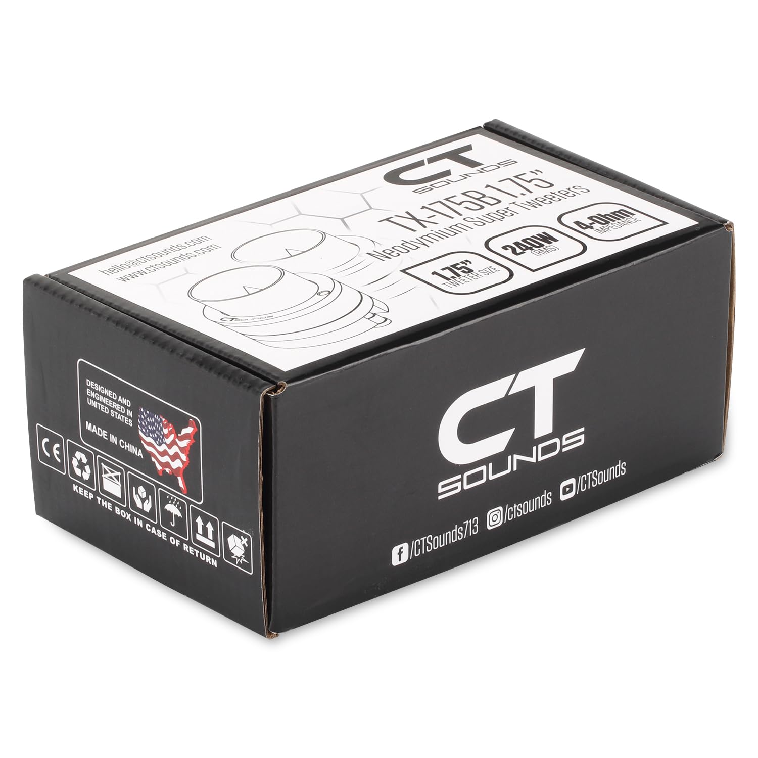 CT Sounds TX-175B Super Tweeters de neodimio de 1.75" 480 W, par