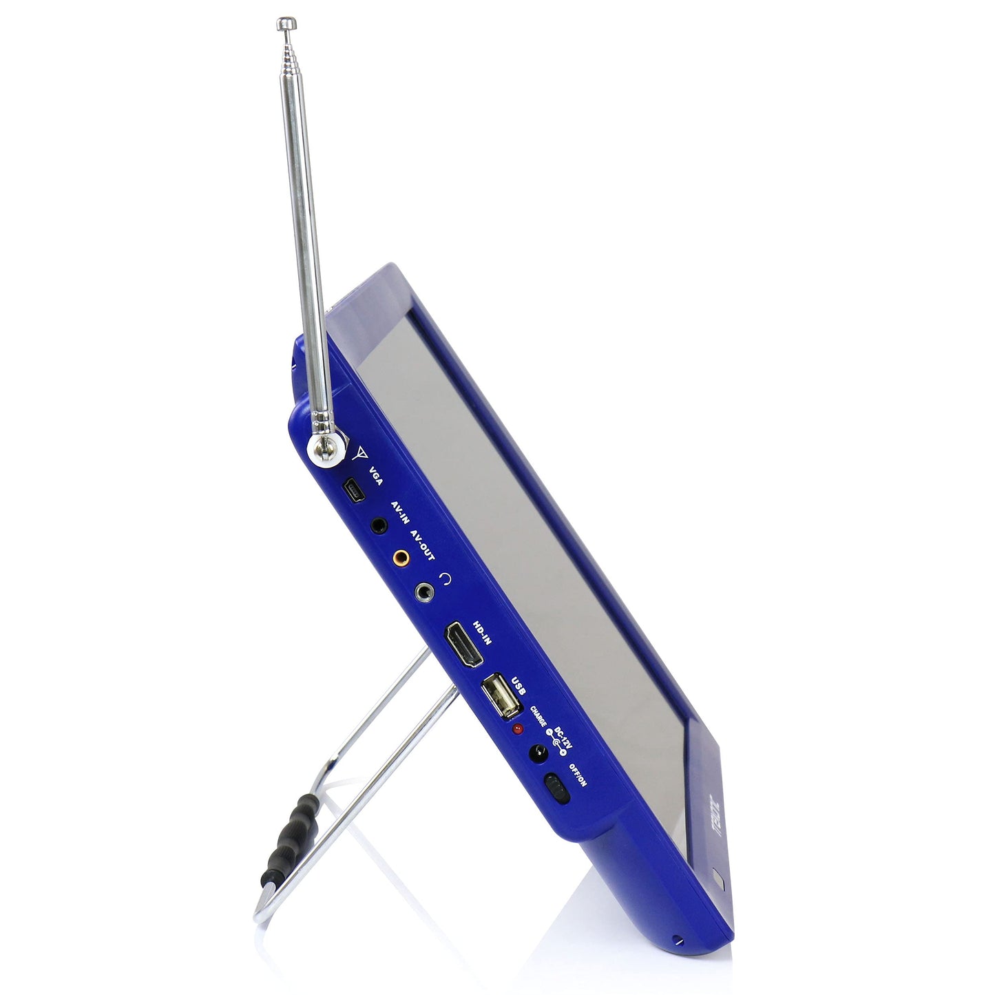 Televisor LED Portátil Trexonic Azul Recargable de 14 Pulgadas con Sintonizador Digital Integrado