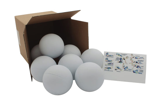Bolas de lacrosse de masaje para liberación miofascial profunda específica, terapia de puntos de activación, nudos musculares, terapia de yoga, hombros, cuello, espalda, pie y cuerpo, muy firmes (8 unidades, blanco)